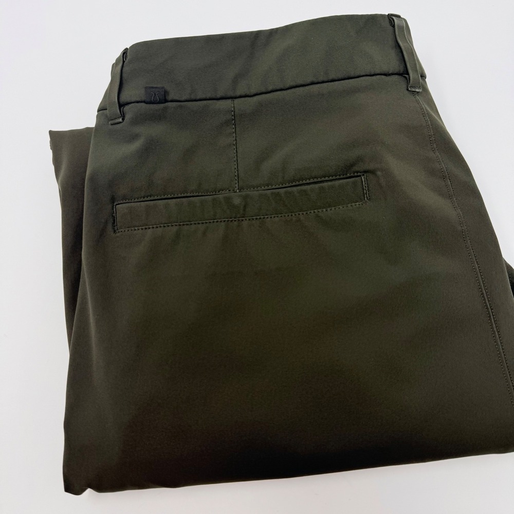 Lululemon Commission Slim Fit Pant Mens 32 Dark Olive Green Technical Chino
